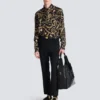 Straight-leg tailored wool trousers