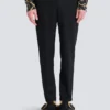 Straight-leg tailored wool trousers