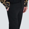 Straight-leg tailored wool trousers
