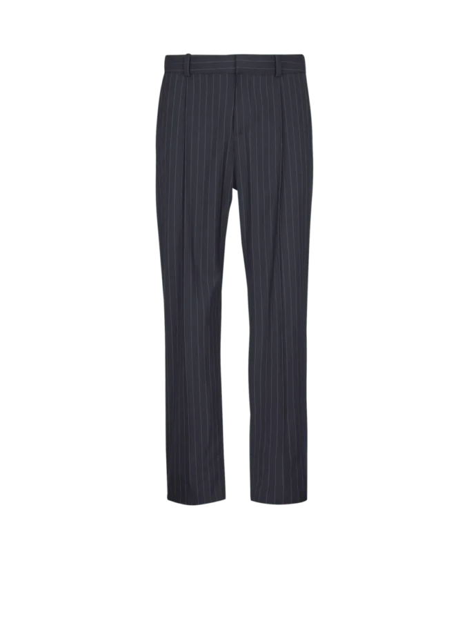 Straight-leg trousers in pinstripe wool Straight-leg trousers in pinstripe wool