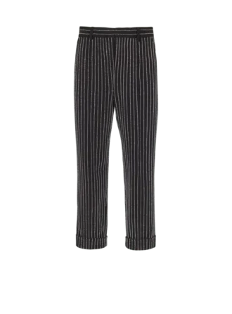 straight leg trousers with crystal stripes 1 330x446 - Straight-leg trousers with crystal stripes