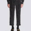 Straight-leg trousers with crystal stripes Straight-leg trousers with crystal stripes