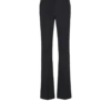 Straight-leg wool trousers with crystal embroidery