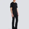 Straight-leg wool trousers with crystal embroidery