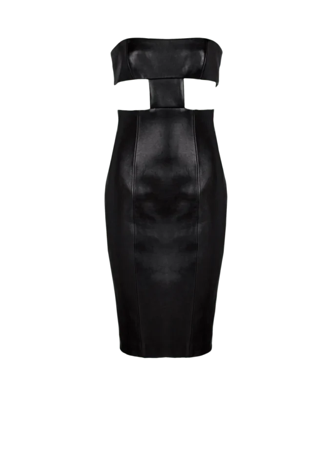 Strapless lambskin dress Strapless lambskin dress