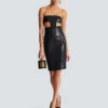 Strapless lambskin dress Strapless lambskin dress