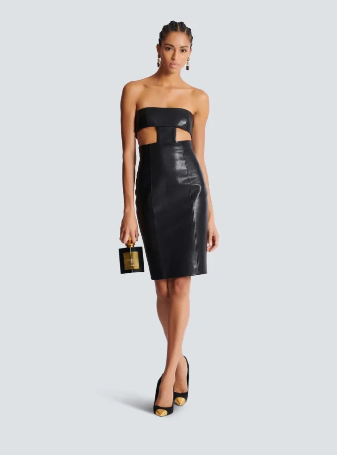 Strapless lambskin dress Strapless lambskin dress