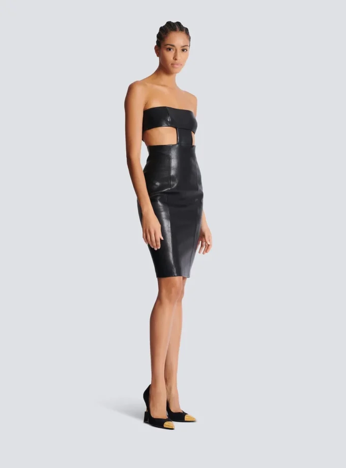 Strapless lambskin dress Strapless lambskin dress
