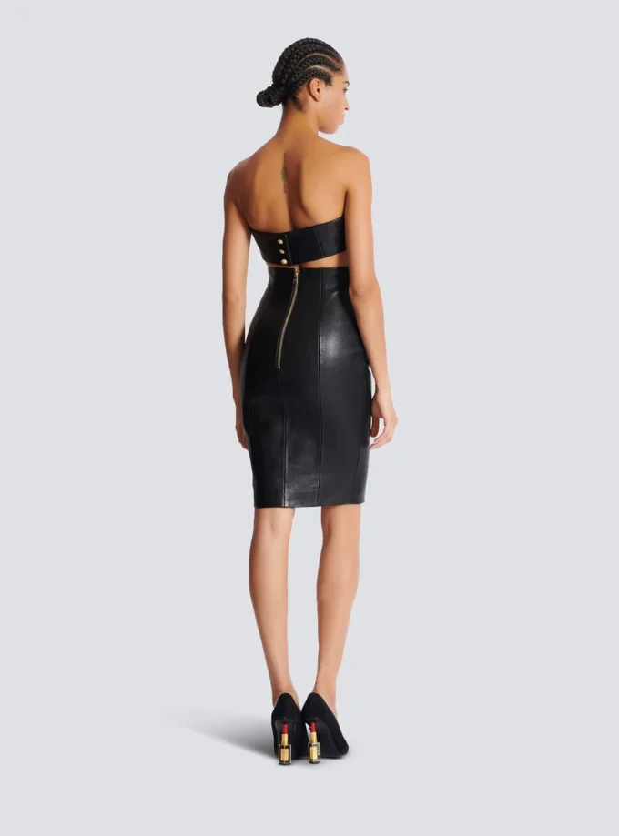 Strapless lambskin dress Strapless lambskin dress
