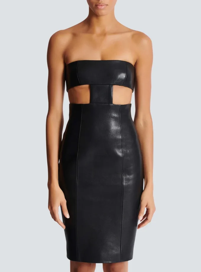 Strapless lambskin dress Strapless lambskin dress