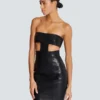 Strapless lambskin dress Strapless lambskin dress