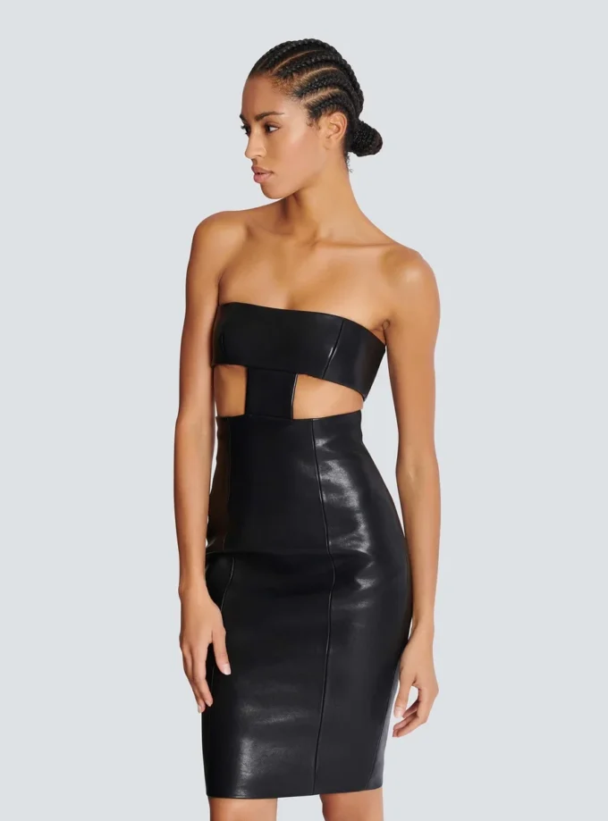 Strapless lambskin dress Strapless lambskin dress