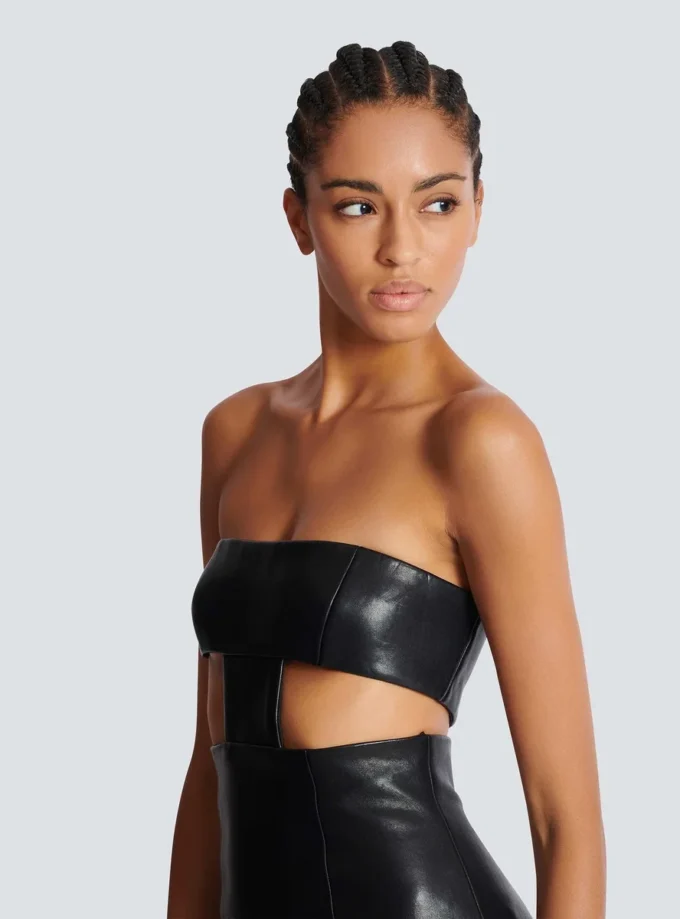 Strapless lambskin dress Strapless lambskin dress