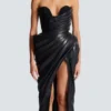 Strapless leather bodycon dress Strapless leather bodycon dress