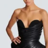 Strapless leather bodycon dress Strapless leather bodycon dress