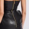 Strapless leather bodycon dress Strapless leather bodycon dress