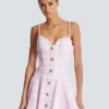 Strappy houndstooth tweed A-line dress Strappy houndstooth tweed A-line dress