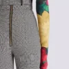 Stretch trousers in Prince of Wales jacquard Stretch trousers in Prince of Wales jacquard