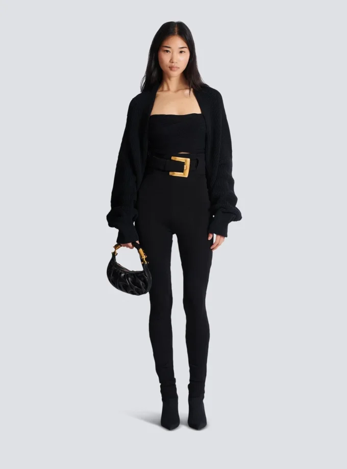 Stretch trousers with belt Stretch trousers with belt
