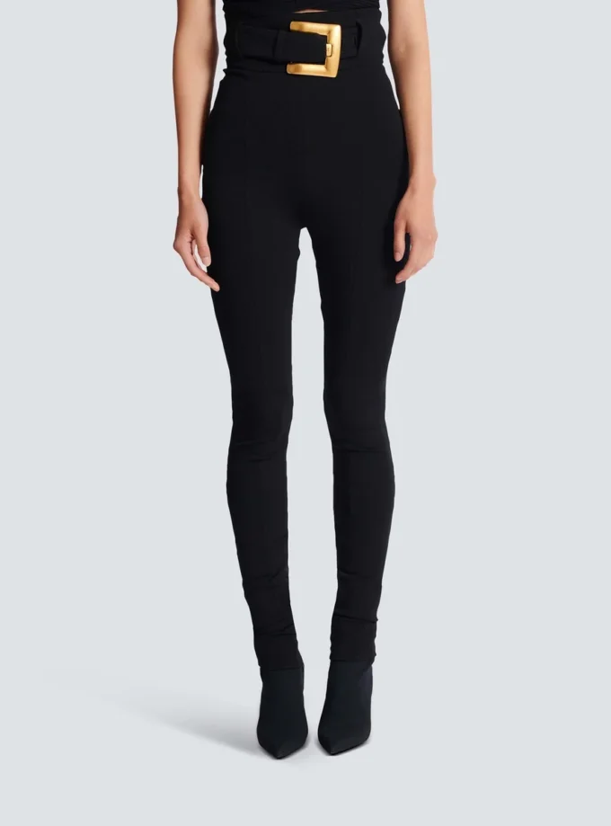 Stretch trousers with belt Stretch trousers with belt