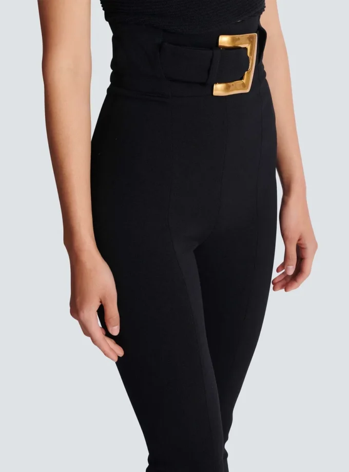 Stretch trousers with belt Stretch trousers with belt