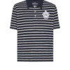 Striped College Emblem polo Striped College Emblem polo