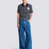 Striped College Emblem polo Striped College Emblem polo