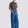 Striped College Emblem polo Striped College Emblem polo