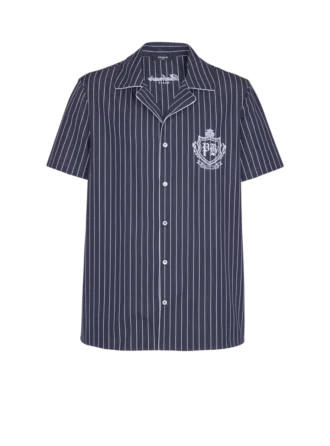 Striped poplin pyjama shirt