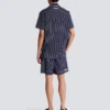 Striped poplin pyjama shirt