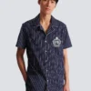 Striped poplin pyjama shirt