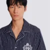 Striped poplin pyjama shirt