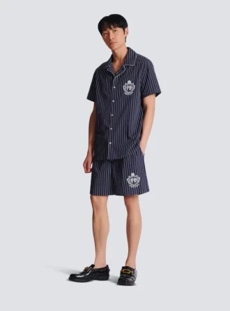 Striped poplin pyjama shorts Striped poplin pyjama shorts