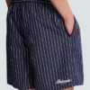 Striped poplin pyjama shorts