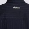 Striped wool College Emblem shirt