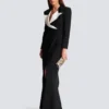 Structured Crepe Long Dress