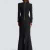 Structured Crepe Long Dress