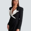 Structured Crepe Long Dress