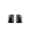 Suede and rhinestone mules with front piercing