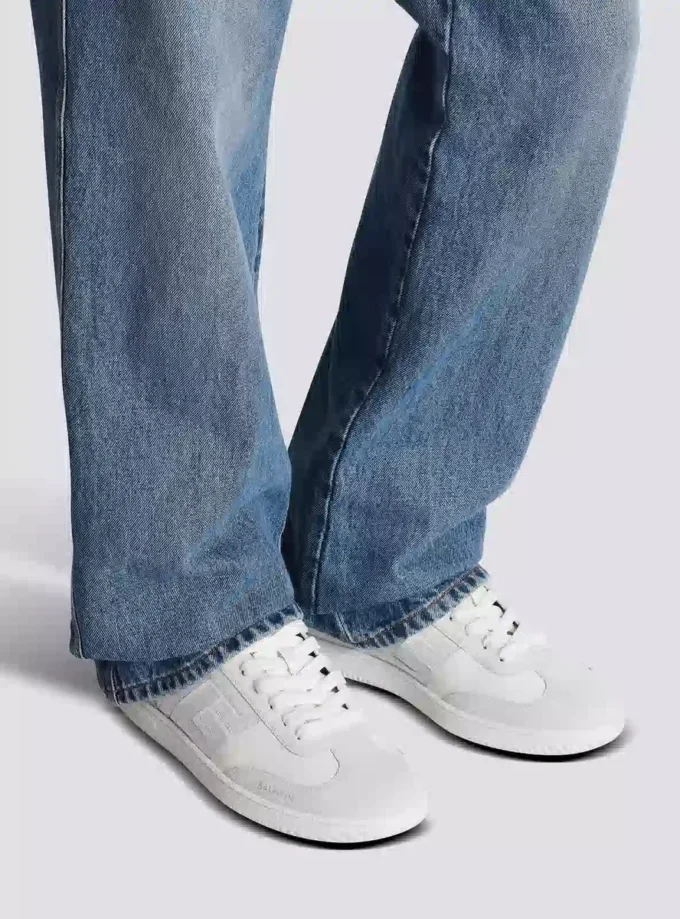 Suede Balmain Swan trainers