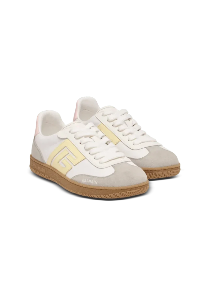 Swan trainers in calfskin and nylon