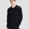 Sweater with Chain Lion buttons