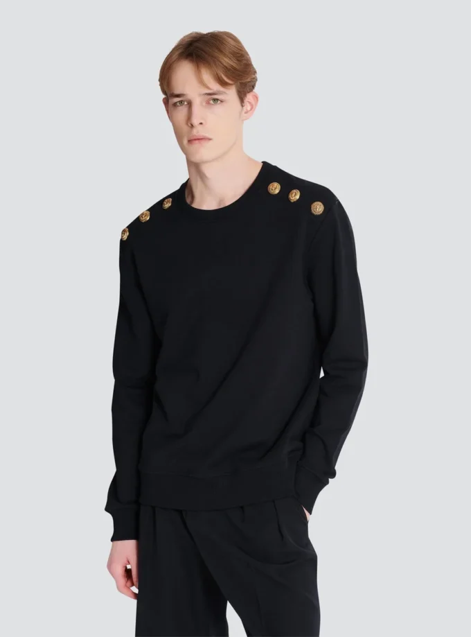 Sweater with Chain Lion buttons