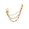 Sync brass brooch with chains