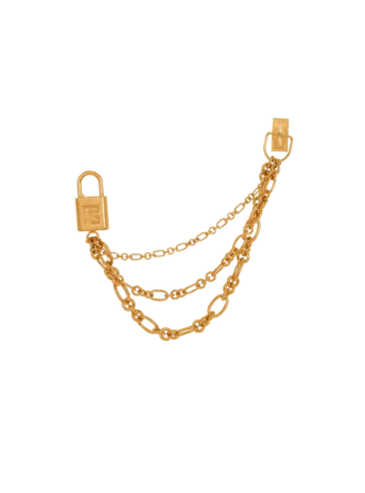 Sync brass brooch with chains