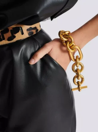 Sync brass chain bracelet