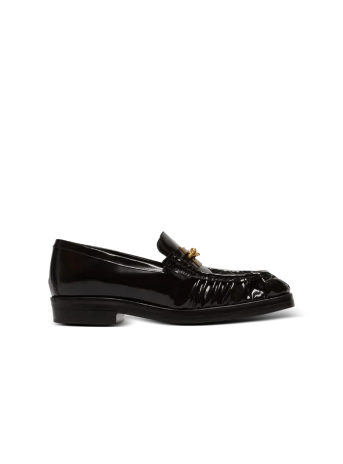 Sync glazed leather loafers