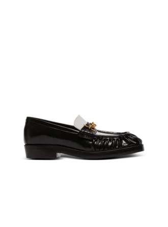 Sync glazed leather loafers