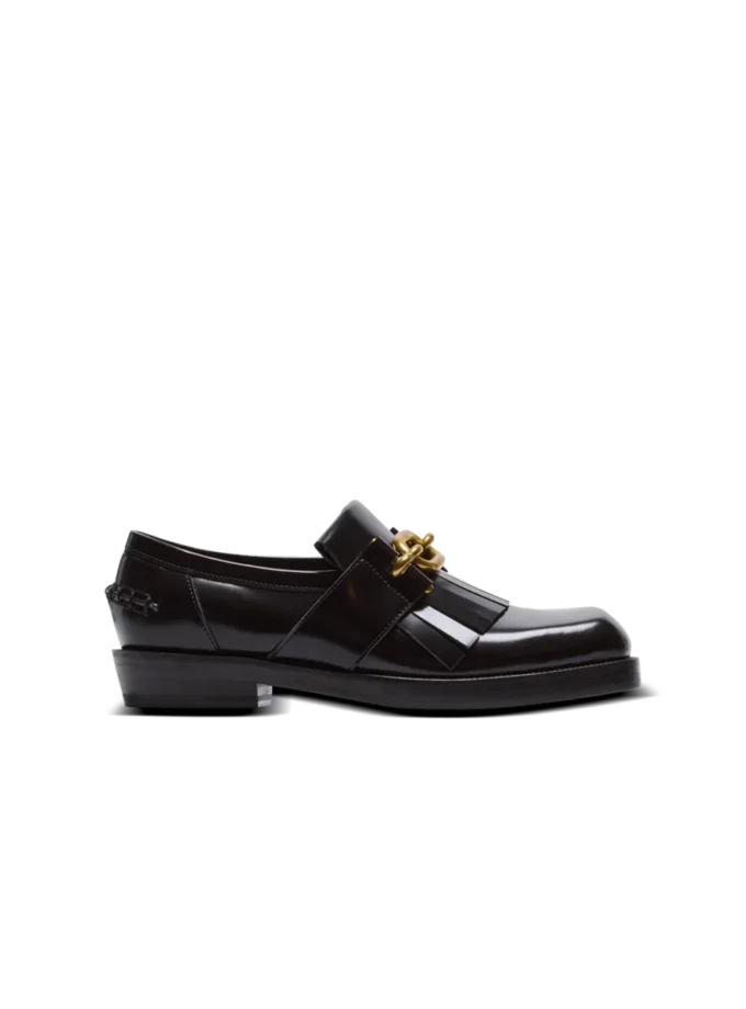 Sync glazed leather loafers