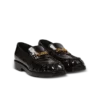 Sync glazed leather loafers